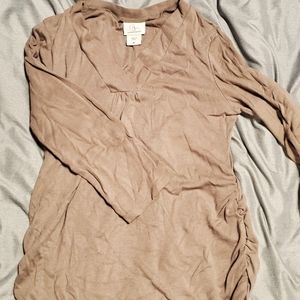Tan maternity shirt